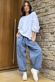 Duran Zig Barrel Leg Jean Vintage Washed Denim